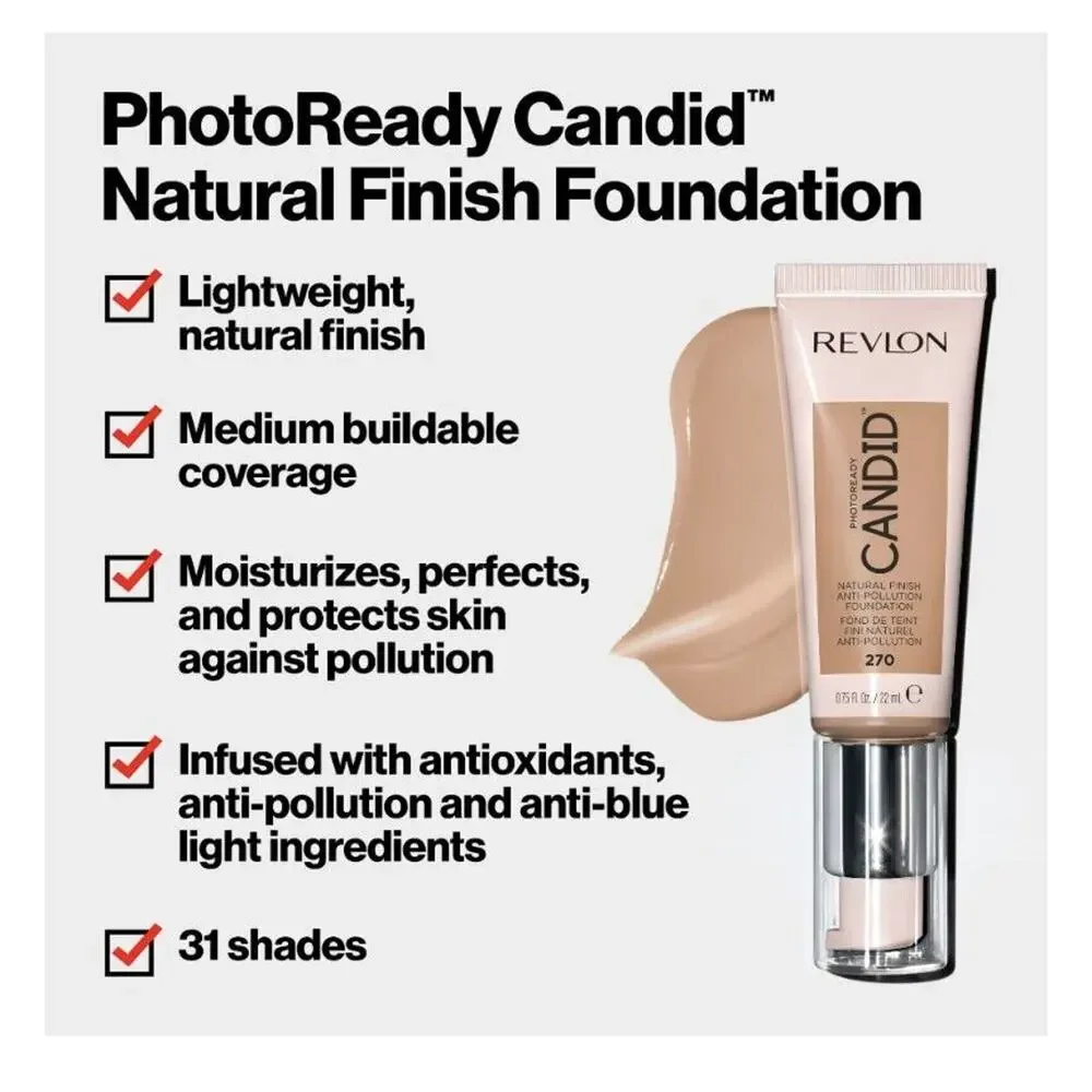 Revlon PhotoReady Candid Natural Finish Anti-Pollution Foundation #500 Almond
